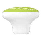 Groen Nautisch monogram anker Keramische Knop (Zijkant)