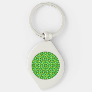 Groen Net Kaleidoscoop/Green Kaleidoscope Net Sleutelhanger