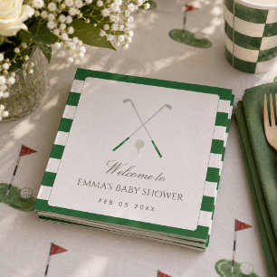 Groen Nieuw in de Club Preppy Klassieke Baby Showe Servet