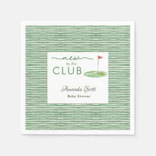 Groen Nieuwkomer in de Golfclub Thema Baby Shower Servet
