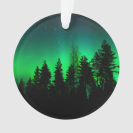 Groen noorderlicht ornament