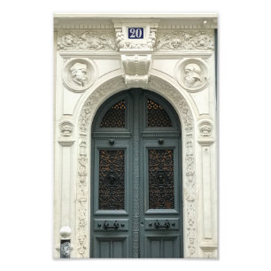 Groen nummer 20 van de deur van Parijs - Foto Afdruk