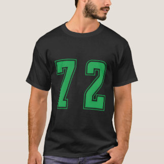 Groen Nummer 72 Team Junior Sport Genummerd Unifor T-shirt