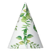 Groen Oerwoud Dieren Safari 1e Verjaardag Kegel Feesthoedjes (Achterkant)