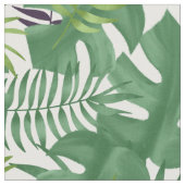 Groen Oerwoud laat Natuur naadloos Patroon Wit Stof (Close Up)