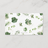 Groen Oerwoud Safari Dieren Luier Raffle Informatiekaartje (Achterkant)