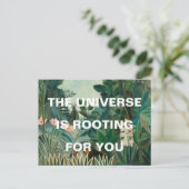 Groen Oerwoud schilderend universum draait Briefkaart (Staand voorkant)