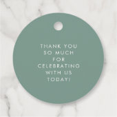 Groen Oh Baby Modern Boho Baby shower Bedankjes Labels (Achterkant)