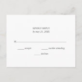 Groen Olijf Bruiloft RSVP Uitnodiging Briefkaart (Achterkant)