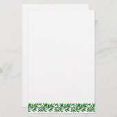 Groen Olijfblad Border Stationery Briefpapier (Voorkant / Achterkant)
