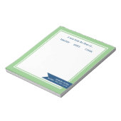 Groen omgevormd "van de mam van", gepersonaliseerd notitieblok (Gedraaid)