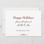 Groen onroerend goed Holiday-kaarten Feestdagenkaart (Achterkant)