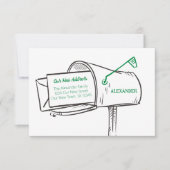 Groen Ons nieuwe Adres Mailbox Verplaatsen (Voorkant)