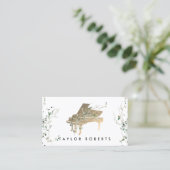 groen ontwerp pianist visitekaartje (Staand voorkant)