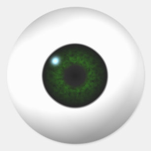groen oog ronde sticker
