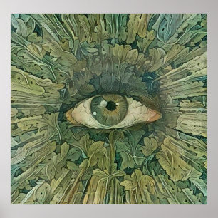Groen oog van de Natuur Poster