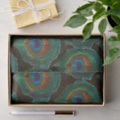 Groen oog van de ontkoppeling van Peacock Feathers Tissuepapier (Geschenk)