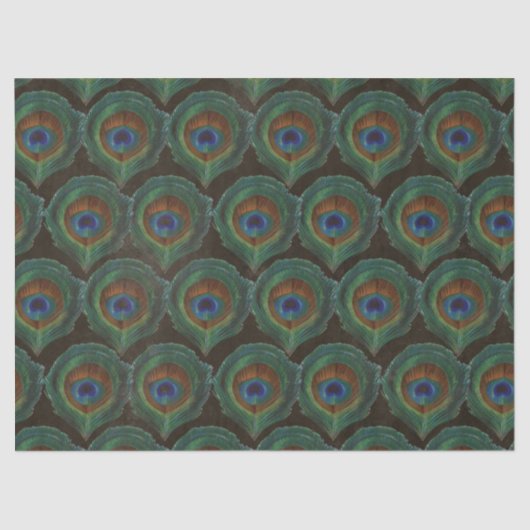 Groen oog van de ontkoppeling van Peacock Feathers Tissuepapier (Voorkant)