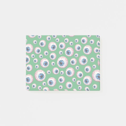 Groen oogbalpatroon post-it® notes (Voorkant)