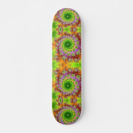 Groen oogfractal Skateboard (Voorkant)