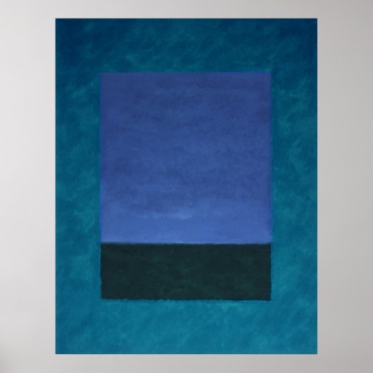 groen op blauw groen poster (Voorkant)