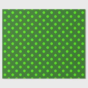 Groen op donkergroene polkadot patronen ontwerp  cadeaupapier