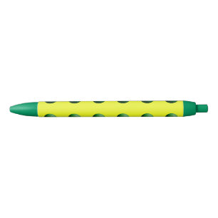 Groen op Geel Blauwe Inkt Pen