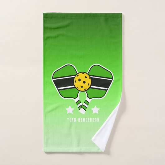 Groen op groen vervaagd terug  naam handdoek (Handdoek)