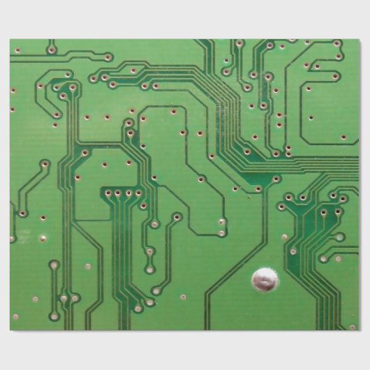 Groen op Groene Circuit Board Cadeaupapier (Vlak)