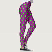 Groen op Paarse stippen Patroonontwerp Leggings