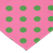 Groen op roze stippen Patroonontwerp Tafelkleed (Gekanteld)