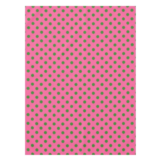 Groen op roze stippen Patroonontwerp Tafelkleed (Voorkant)