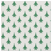 Groen op White Strike Eagle Fighter Jet Pattern Stof (Swatch)