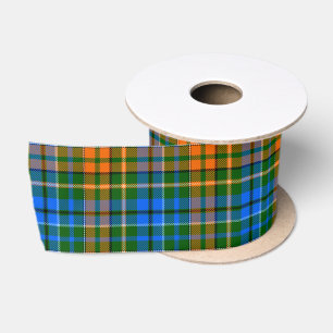 Groen Oranje Blauw Plaid Tartan Design  Lint