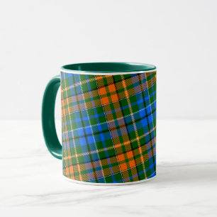 Groen Oranje Blauw Plaid Tartan Design Mok