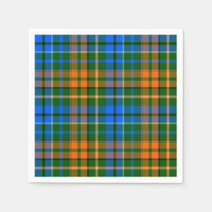 Groen Oranje Blauw Plaid Tartan Design  Servet