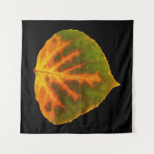 Groen Oranje en geel esdoorn Leaf #1 Wandkleed (Voorkant (horizontaal))