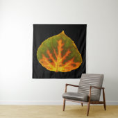 Groen Oranje en geel esdoorn Leaf #1 Wandkleed (In situ)