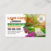 Groen & Oranje Grasverzorging Landschapsarchitectu Visitekaartje (Voorkant)
