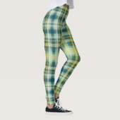  Groen oranje grijs, verstrooid patroon Leggings (Rechts)