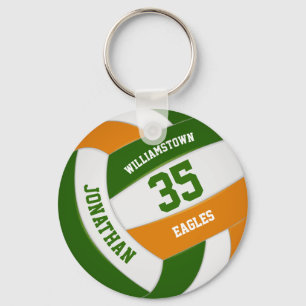 groen oranje team kleuren jongens volleybal sleutelhanger
