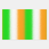 Groen Oranje wit - Sint Patrick's Day Stripes Inpakpapier Vel (Voorkant 3)