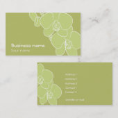 Groen orchidee visitekaartje (Voorkant / Achterkant)