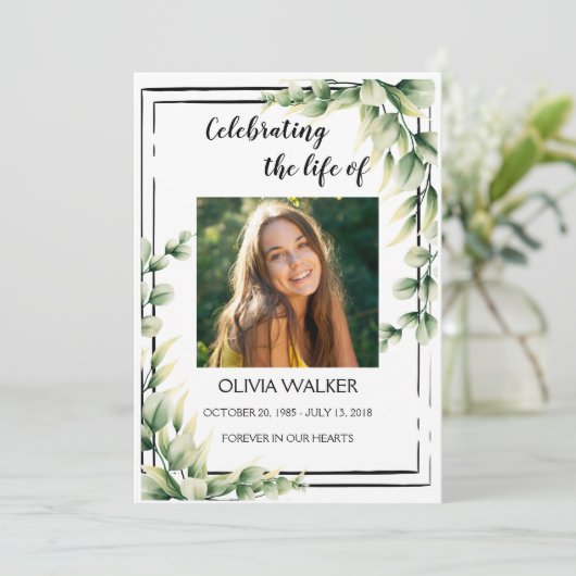 Groen Orde van de Levensduur Celebratieprogramma Programma (Staand voorkant)