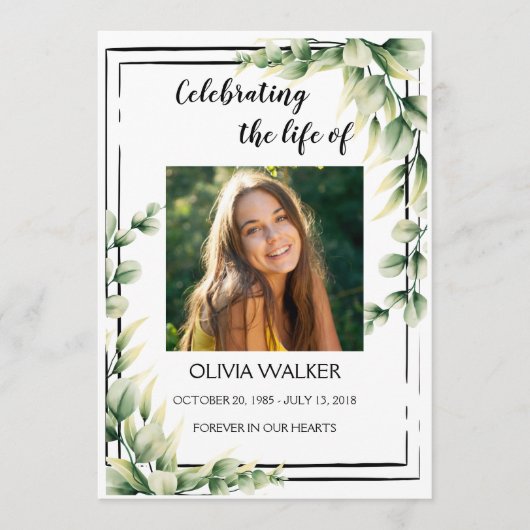 Groen Orde van de Levensduur Celebratieprogramma Programma (Voorkant)