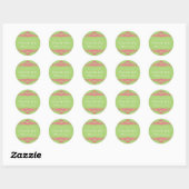 Groen Ornament Weddenschap Sticker (Vel)