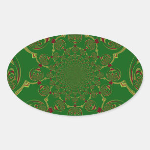 Groen Ovale Sticker