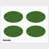 Groen Ovale Sticker (Vel)