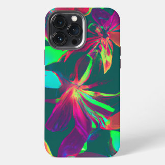 Groen & Paars Bloemmotief iPhone 13 Pro Max Hoesje