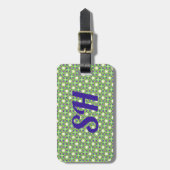 Groen Paars patroon Bagagelabel (Voorkant verticaal)